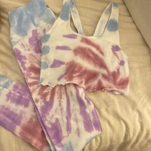 Spiritual Gangster Tye Dye Set - Leggings and Tank w built in bra